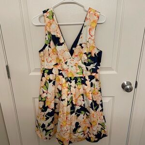 Floral pleated dress - j crew